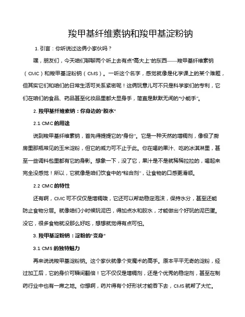 羧甲基纤维素钠和羧甲基淀粉钠