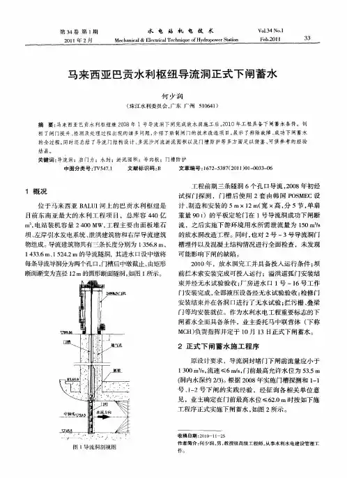 马来西亚巴贡水利枢纽导流洞正式下闸蓄水