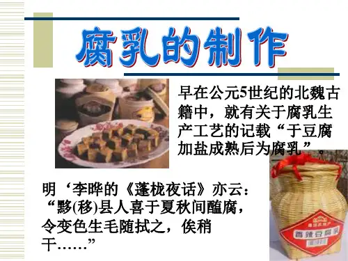 高中生物实验(腐乳的制作)