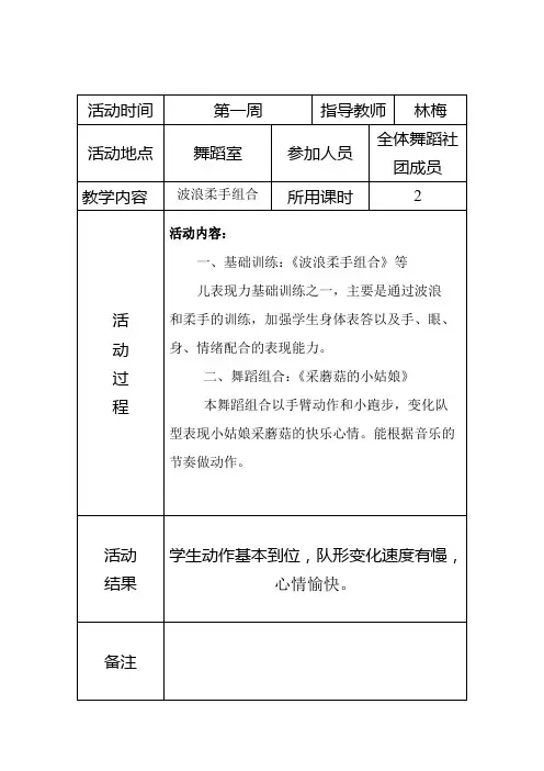 东郭中学“舞之韵”舞蹈社团活动记录