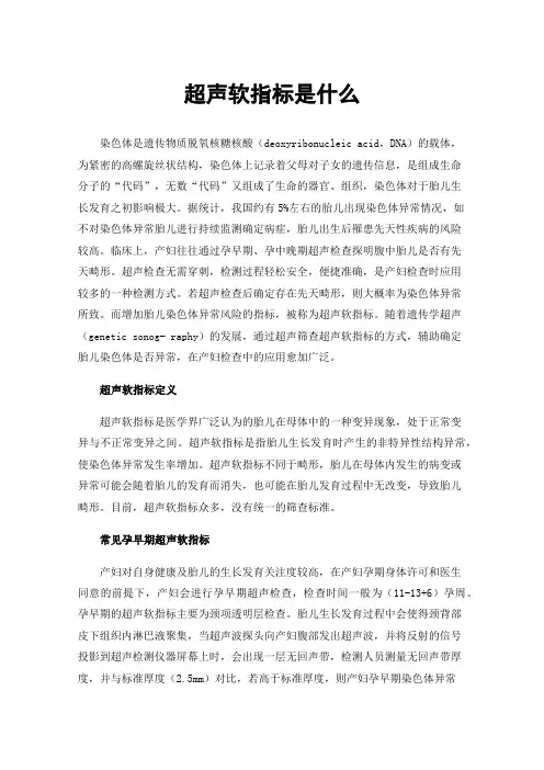 超声软指标是什么
