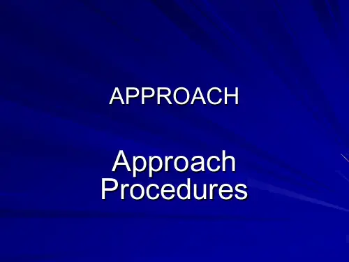 仪表等级飞行员理论培训stage5210APPROACHPROCEDURES