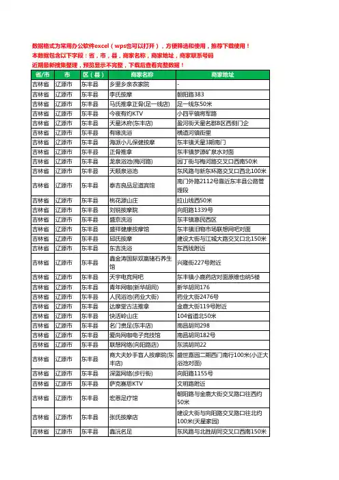 2020新版吉林省辽源市东丰县休闲娱乐工商企业公司商家名录名单黄页联系电话号码地址大全93家