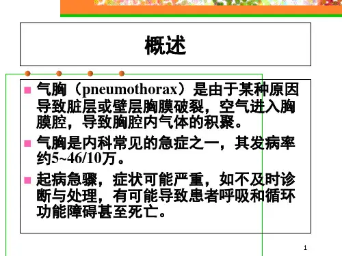 自发性气胸本科教学课堂PPT