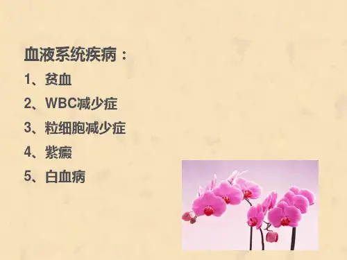 常见血液系统疾病的治疗ppt课件