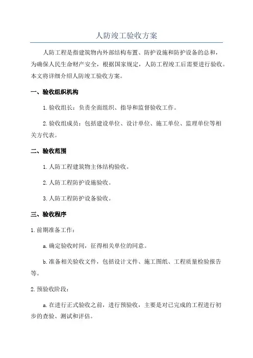 人防竣工验收方案