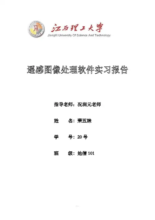 遥感图像软件实习报告