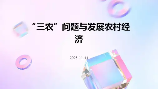 “三农”问题与发展农村经济