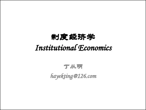 制度经济学精品课件 (1)