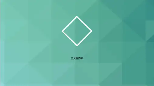 三大营养素