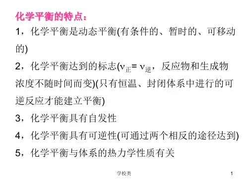 大学化学平衡课件上课课件