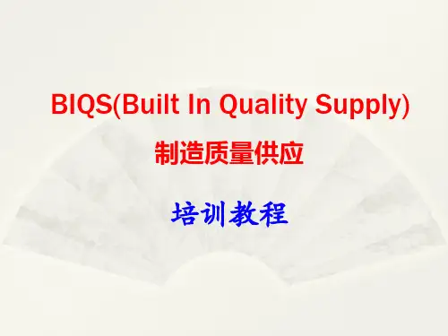 BIQS供应商生产质量管理完整培训课件