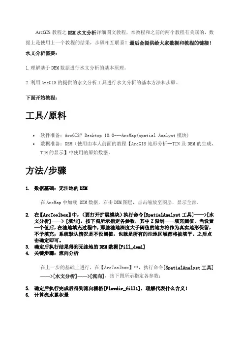 ArcGIS之水文分析