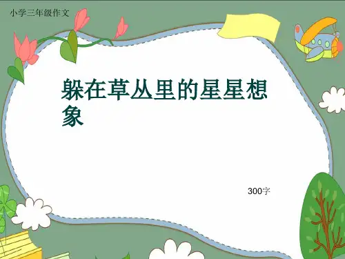 小学三年级作文《躲在草丛里的星星想象》300字(共26页PPT)