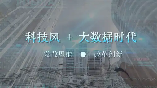 科技大数据时代工作汇报ppt