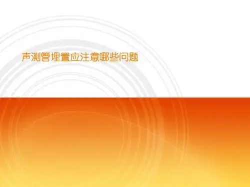 声测管埋置应注意哪些问题