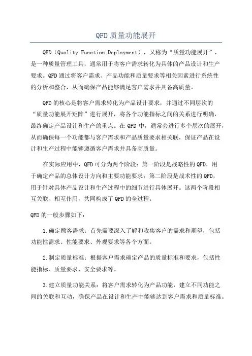 QFD质量功能展开