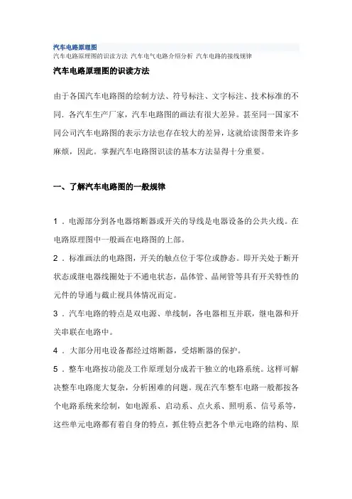 汽车电路画图