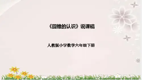 圆锥的认识说课(课件)人教版六年级下册数学