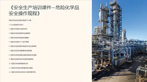 《安全生产培训课件-危险化学品安全操作规程》
