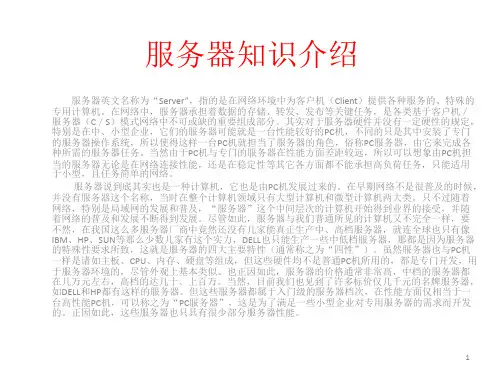 服务器知识介绍ppt课件