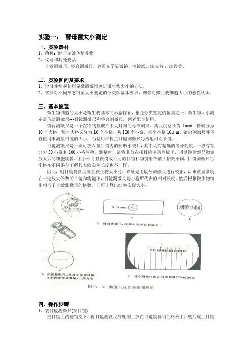 酵母菌大小测定及显微镜直接计数[指南]