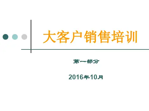 大客户销售培训(1)精品文档