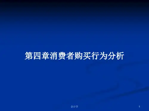 第四章消费者购买行为分析PPT学习教案