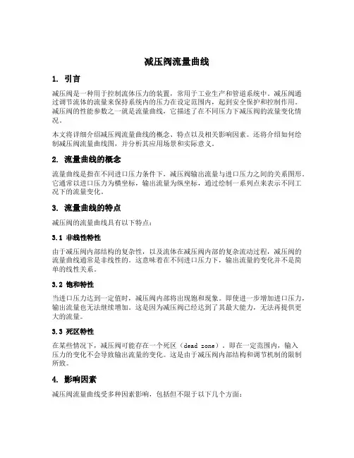 减压阀 流量曲线