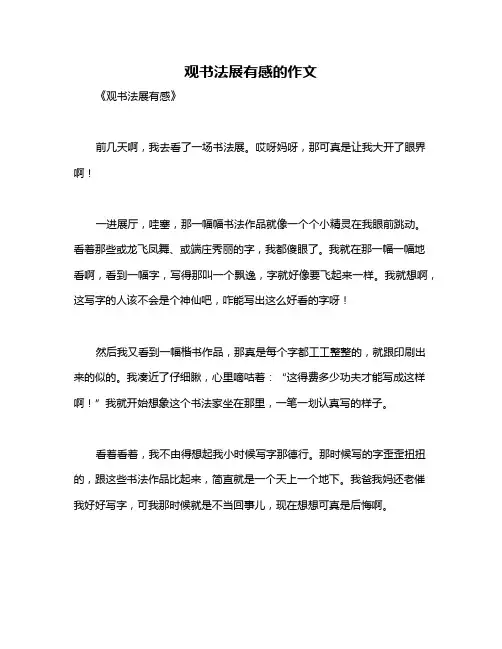 观书法展有感的作文