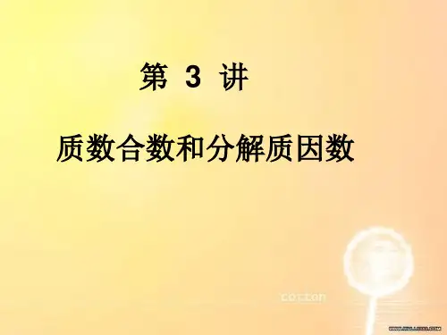 第3讲质数合数分解质因数