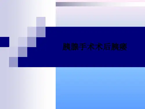 胰腺手术术后胰瘘PPT课件