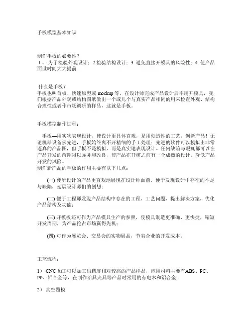 手板模型基本知识