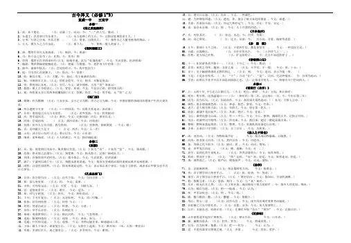 古今异义(必修1—5)【师】