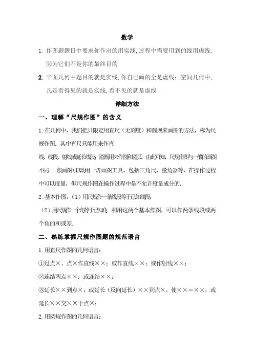 中考数学物理作图题规范