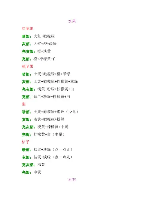 水粉颜料基础调色方法(中招美术加试必备)