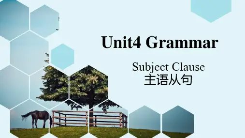 人教版高中英语必修三课件Unit4Grammar