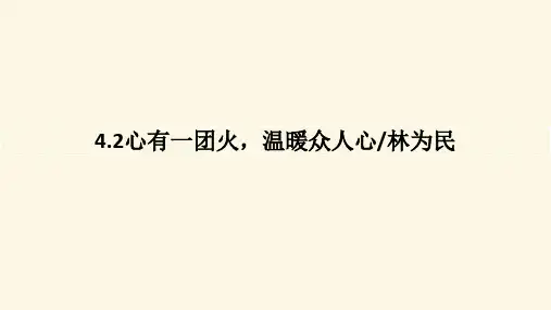 4.2《心有一团火温暖众人心 》课件统编版高中语文必修上册