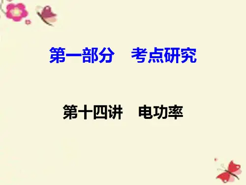 (重庆专版)2016中考物理 第一部分 考点研究 第十四讲 电功率课件 (2)