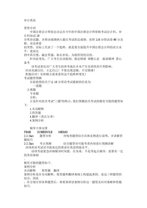 审计英语
