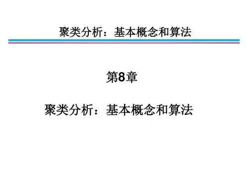 第8章_聚类分析：基本概念和算法