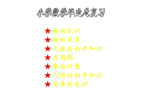 小学数学全年级毕业总复习知识点大汇总PPT课件