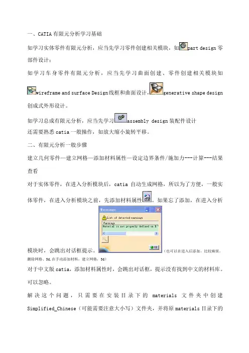 CATIACAE模块命令详解