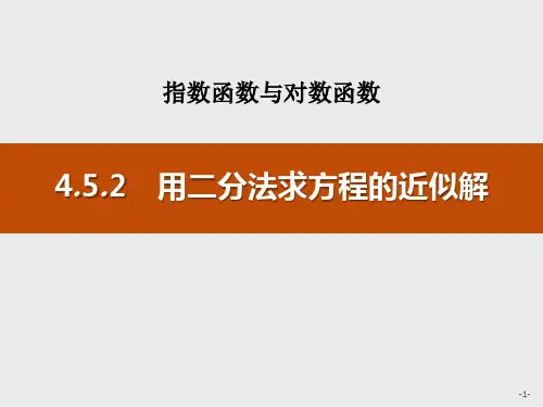 《用二分法求方程的近似解》指数函数与对数函数PPT(完美版)