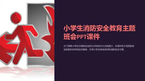 小学生消防安全教育主题班会PPT课件