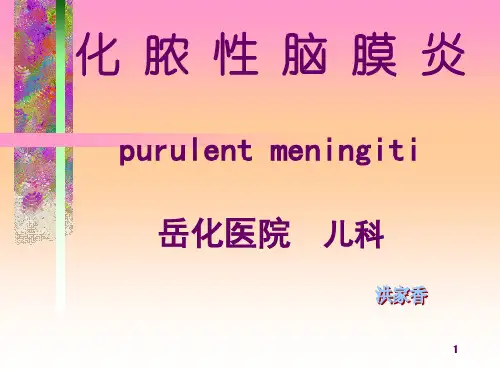 化脓性脑膜炎PPT课件