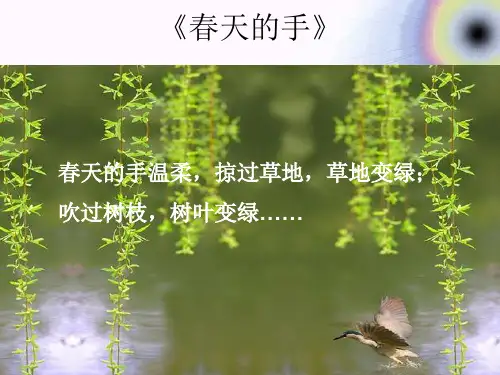 以学生为中心的课堂教学案例《春天的手》