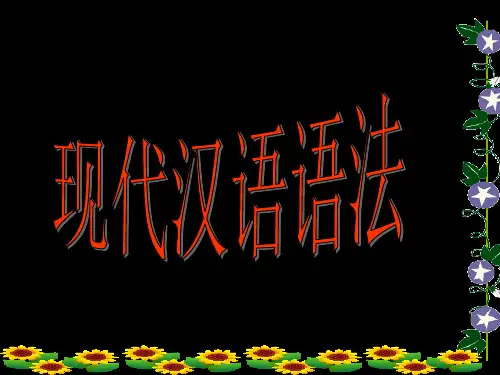 现代汉语语法(短语与句子)
