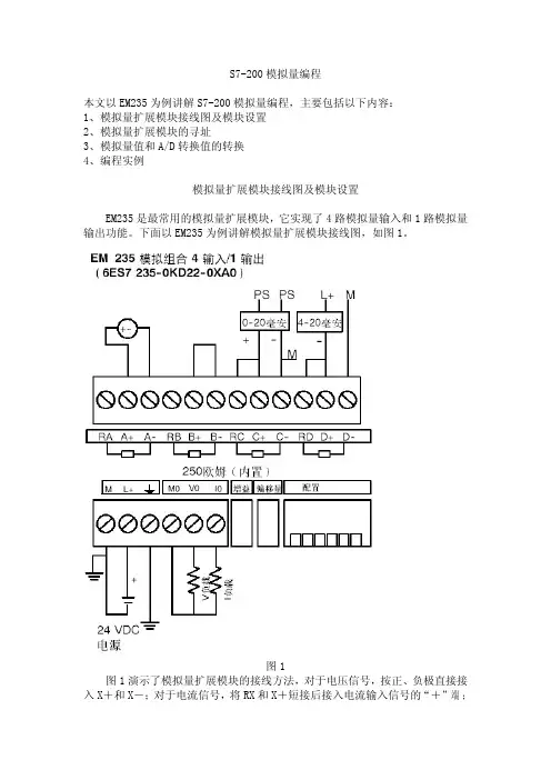 S7-200模拟量模块的使用教程