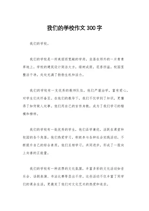 我们的学校作文300字